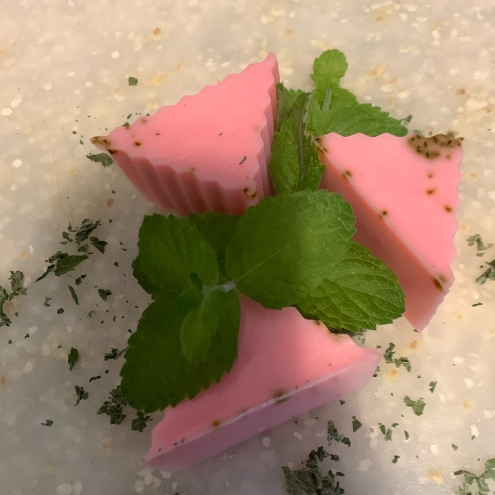 New Pink mini Shea Butter Peppermint soap bundle